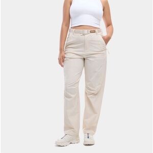 Halfdays‎ Bastille Trail Pant Womens Large Oatmilk Beige Hiking Outdoor Belt New